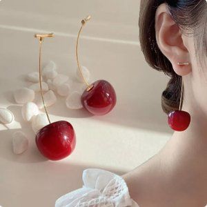 🍏50% OFF/3+...Cherry Drop Dangle Earrings